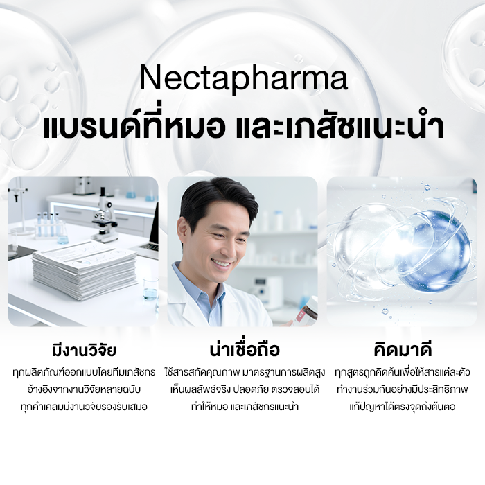 Nectapharma ผลิตภัณฑ์สุขภาพ
ที่มี`งานวิจัยรองรับ`