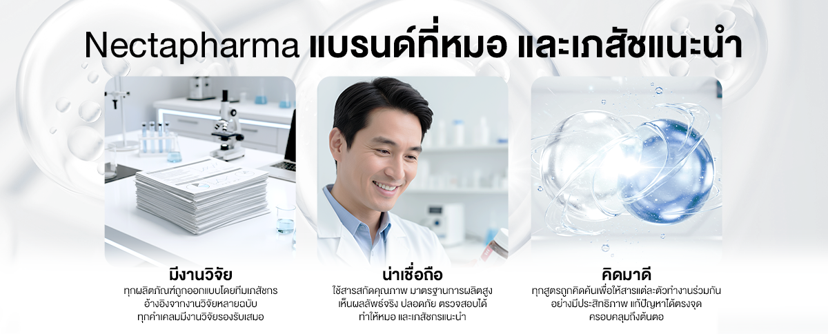 Nectapharma ผลิตภัณฑ์สุขภาพ
ที่มี`งานวิจัยรองรับ`
