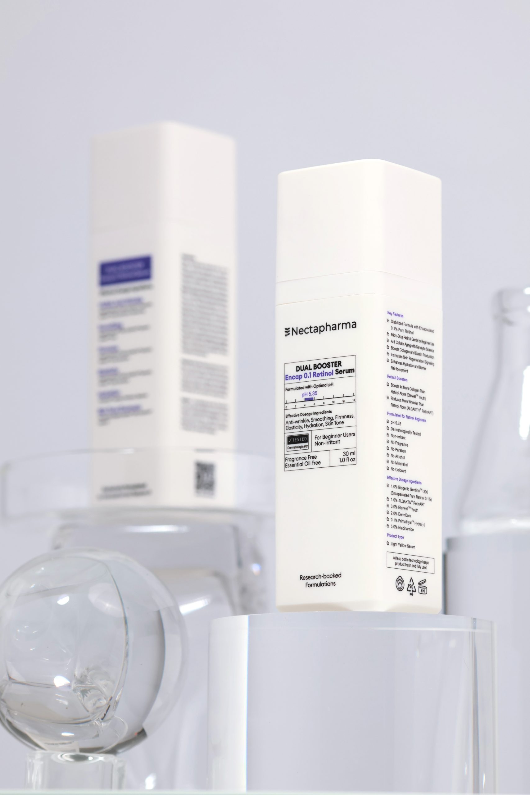 ตึงนอลเซรั่ม Nectapharma Dual Booster Encap 0.1 Retinol Serum เซรั่มเรตินอล ลดริ้วรอย